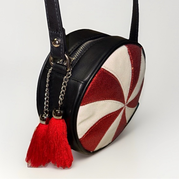 Red and White Peppermint Crossbody Bag - Picture 15 of 15